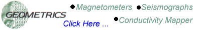 Geometrics magnetometers, seismographs, conductivity mapper, DGPS